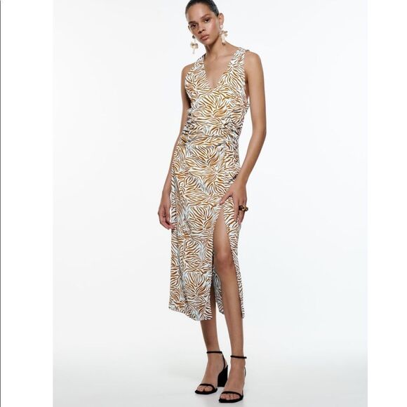 ZARA ZEBRA PRINTED DRESS - Picture 4 of 5